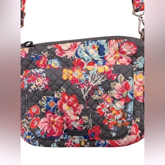 Vera Bradley Pretty Posies Quilted Carson Shoulder Crossbody Bag With 2 Straps - Picture 3 of 14